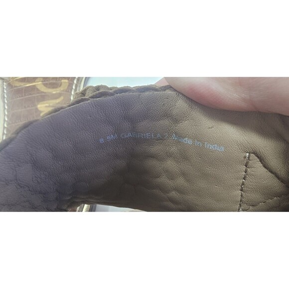 Sam Edelman Gabriela Gold Slip On Leather Slides Sandals 8.5 - Picture 12 of 13